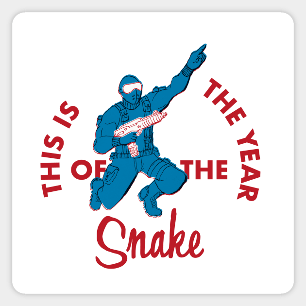 Year of the Commando Sticker by SkipBroTees